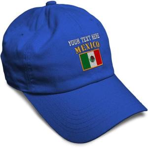 imageSoft Baseball Cap Mexico Flag Embroidery Flags World Cup Soccer Cotton Embroidered Dad Hats for Men ampamp WomenRoyal Blue Personalized Text Here