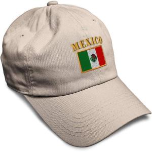 imageSoft Baseball Cap Mexico Flag Embroidery Flags World Cup Soccer Cotton Embroidered Dad Hats for Men ampamp WomenStone Design Only