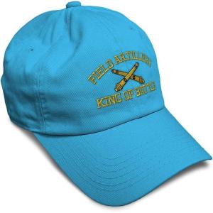 imageSoft Baseball Cap Us Army Field Artillery B Embroidery Army Us Army Cotton Warfare Dad Hats for Men ampamp WomenAqua Design Only