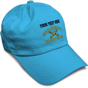 imageSoft Baseball Cap Us Army Field Artillery B Embroidery Army Us Army Cotton Warfare Dad Hats for Men ampamp WomenAqua Personalized Text Here