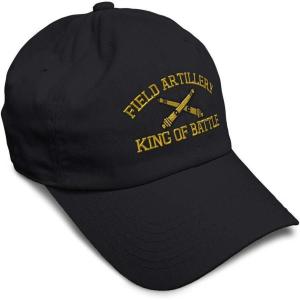 imageSoft Baseball Cap Us Army Field Artillery B Embroidery Army Us Army Cotton Warfare Dad Hats for Men ampamp WomenBlack Design Only