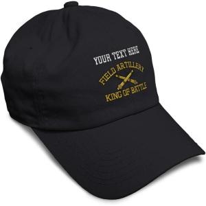 imageSoft Baseball Cap Us Army Field Artillery B Embroidery Army Us Army Cotton Warfare Dad Hats for Men ampamp WomenBlack Personalized Text Here