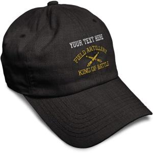 imageSoft Baseball Cap Us Army Field Artillery B Embroidery Army Us Army Cotton Warfare Dad Hats for Men ampamp WomenDark Denim Personalized Text Here