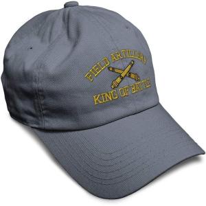 imageSoft Baseball Cap Us Army Field Artillery B Embroidery Army Us Army Cotton Warfare Dad Hats for Men ampamp WomenDark Grey Design Only