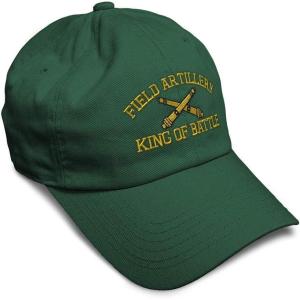 imageSoft Baseball Cap Us Army Field Artillery B Embroidery Army Us Army Cotton Warfare Dad Hats for Men ampamp WomenForest Green Design Only