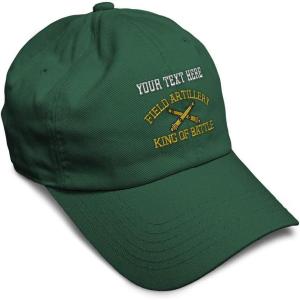 imageSoft Baseball Cap Us Army Field Artillery B Embroidery Army Us Army Cotton Warfare Dad Hats for Men ampamp WomenForest Green Personalized Text Here