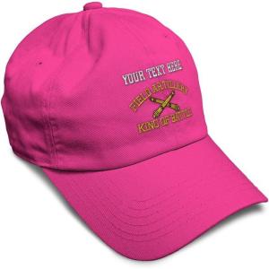 imageSoft Baseball Cap Us Army Field Artillery B Embroidery Army Us Army Cotton Warfare Dad Hats for Men ampamp WomenHot Pink Personalized Text Here