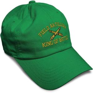 imageSoft Baseball Cap Us Army Field Artillery B Embroidery Army Us Army Cotton Warfare Dad Hats for Men ampamp WomenKelly Green Design Only