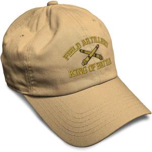 imageSoft Baseball Cap Us Army Field Artillery B Embroidery Army Us Army Cotton Warfare Dad Hats for Men ampamp WomenKhaki Design Only