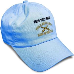 imageSoft Baseball Cap Us Army Field Artillery B Embroidery Army Us Army Cotton Warfare Dad Hats for Men ampamp WomenLight Blue Personalized Text Here