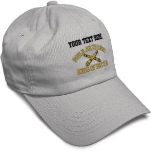imageSoft Baseball Cap Us Army Field Artillery B Embroidery Army Us Army Cotton Warfare Dad Hats for Men ampamp WomenLight Grey Personalized Text Here
