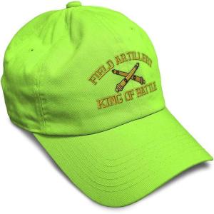 imageSoft Baseball Cap Us Army Field Artillery B Embroidery Army Us Army Cotton Warfare Dad Hats for Men ampamp WomenLime Design Only
