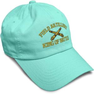 imageSoft Baseball Cap Us Army Field Artillery B Embroidery Army Us Army Cotton Warfare Dad Hats for Men ampamp WomenMint Design Only