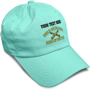imageSoft Baseball Cap Us Army Field Artillery B Embroidery Army Us Army Cotton Warfare Dad Hats for Men ampamp WomenMint Personalized Text Here
