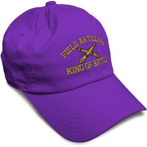 imageSoft Baseball Cap Us Army Field Artillery B Embroidery Army Us Army Cotton Warfare Dad Hats for Men ampamp WomenPurple Design Only