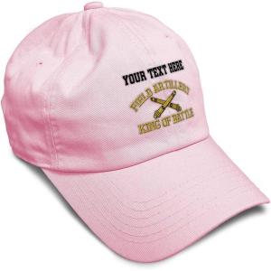 imageSoft Baseball Cap Us Army Field Artillery B Embroidery Army Us Army Cotton Warfare Dad Hats for Men ampamp WomenSoft Pink Personalized Text Here
