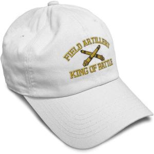 imageSoft Baseball Cap Us Army Field Artillery B Embroidery Army Us Army Cotton Warfare Dad Hats for Men ampamp WomenWhite Design Only