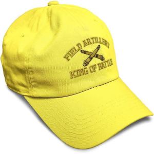 imageSoft Baseball Cap Us Army Field Artillery B Embroidery Army Us Army Cotton Warfare Dad Hats for Men ampamp WomenYellow Design Only