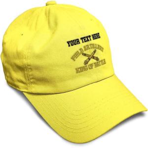 imageSoft Baseball Cap Us Army Field Artillery B Embroidery Army Us Army Cotton Warfare Dad Hats for Men ampamp WomenYellow Personalized Text Here
