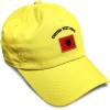imageSpeedy Pros Soft Baseball Cap Albania Europe Football Cup Dad Hats for Men ampamp WomenYellow Personalized Text Here