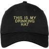 imageSpeedy Pros This is My Drinking Hat Embroidered Unisex Adult Flat Solid Buckle Cotton Unstructured Hat Low Profile Cap  Black One Size