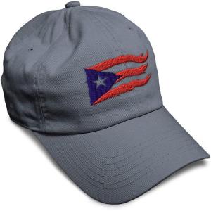 imageCustom Soft Baseball Cap Puerto Rico Flame Flag Black Embroidery Flags Twill Cotton Dad Hats for Men ampamp WomenDark Grey Design Only