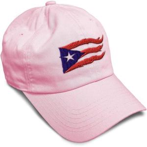 imageCustom Soft Baseball Cap Puerto Rico Flame Flag Black Embroidery Flags Twill Cotton Dad Hats for Men ampamp WomenSoft Pink Design Only