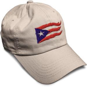 imageCustom Soft Baseball Cap Puerto Rico Flame Flag Black Embroidery Flags Twill Cotton Dad Hats for Men ampamp WomenStone Design Only