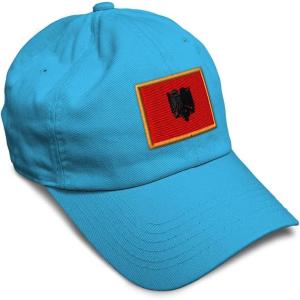 imageSpeedy Pros Soft Baseball Cap Albania Europe Football Cup Dad Hats for Men ampamp WomenAqua