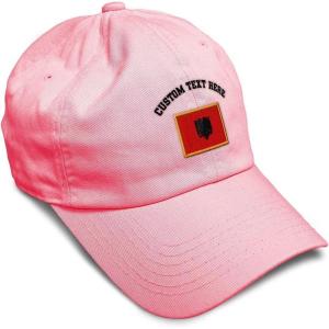 imageSpeedy Pros Soft Baseball Cap Albania Europe Football Cup Dad Hats for Men ampamp WomenCoral Personalized Text Here