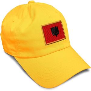 imageSpeedy Pros Soft Baseball Cap Albania Europe Football Cup Dad Hats for Men ampamp WomenGolden Yellow