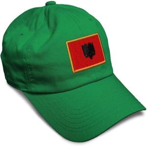 imageSpeedy Pros Soft Baseball Cap Albania Europe Football Cup Dad Hats for Men ampamp WomenKelly Green