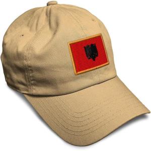 imageSpeedy Pros Soft Baseball Cap Albania Europe Football Cup Dad Hats for Men ampamp WomenKhaki