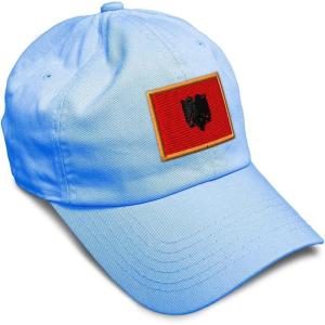 imageSpeedy Pros Soft Baseball Cap Albania Europe Football Cup Dad Hats for Men ampamp WomenLight Blue