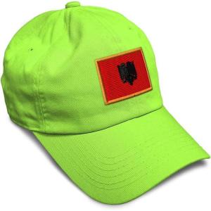 imageSpeedy Pros Soft Baseball Cap Albania Europe Football Cup Dad Hats for Men ampamp WomenLime