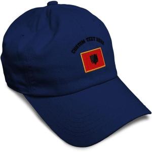 imageSpeedy Pros Soft Baseball Cap Albania Europe Football Cup Dad Hats for Men ampamp WomenNavy Personalized Text Here