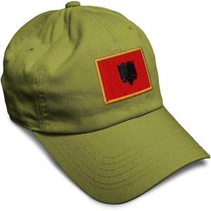 imageSpeedy Pros Soft Baseball Cap Albania Europe Football Cup Dad Hats for Men ampamp WomenOlive Green