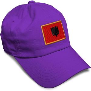 imageSpeedy Pros Soft Baseball Cap Albania Europe Football Cup Dad Hats for Men ampamp WomenPurple
