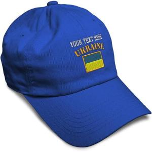 imageSpeedy Pros Soft Baseball Cap Ukraine Flag Embroidery Flags World Cup Soccer Cotton Embroidered Dad Hats for Men ampamp WomenRoyal Blue Personalized Text Here