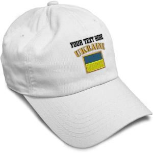 imageSpeedy Pros Soft Baseball Cap Ukraine Flag Embroidery Flags World Cup Soccer Cotton Embroidered Dad Hats for Men ampamp WomenWhite Personalized Text Here