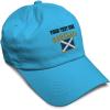 imageSpeedy Pros Soft Baseball Cap Scotland Flag Flags World Cup Soccer Cotton Embroidered Dad Hats for Men ampamp WomenAqua Personalized Text Here