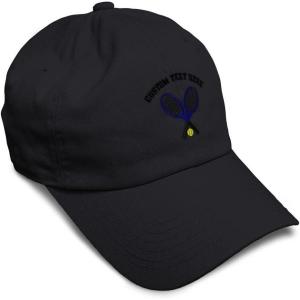 imageSoft Baseball Cap Tennis B Cotton Dad Hats for Men ampamp WomenBlack Personalized Text Here