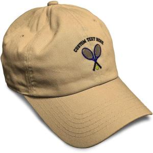 imageSoft Baseball Cap Tennis B Cotton Dad Hats for Men ampamp WomenKhaki Personalized Text Here