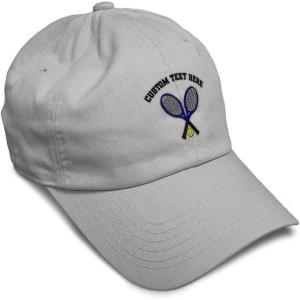 imageSoft Baseball Cap Tennis B Cotton Dad Hats for Men ampamp WomenLight Grey Personalized Text Here