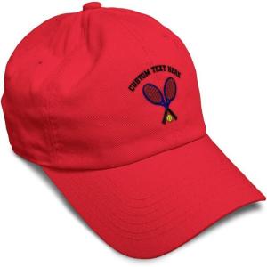 imageSoft Baseball Cap Tennis B Cotton Dad Hats for Men ampamp WomenRed Personalized Text Here