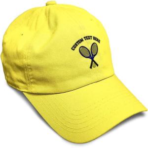 imageSoft Baseball Cap Tennis B Cotton Dad Hats for Men ampamp WomenYellow Personalized Text Here
