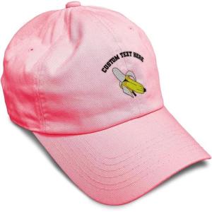 imageSpeedy Pros Soft Baseball Cap Banana Embroidery Fruit Banana Twill Cotton Dad Hats for Men ampamp WomenCoral Personalized Text Here
