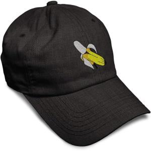 imageSpeedy Pros Soft Baseball Cap Banana Embroidery Fruit Banana Twill Cotton Dad Hats for Men ampamp WomenDark Denim Design Only