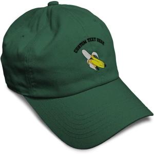 imageSpeedy Pros Soft Baseball Cap Banana Embroidery Fruit Banana Twill Cotton Dad Hats for Men ampamp WomenForest Green Personalized Text Here