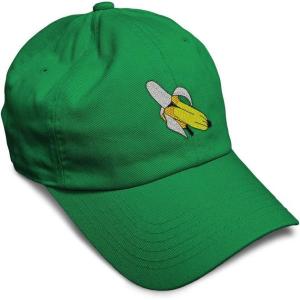 imageSpeedy Pros Soft Baseball Cap Banana Embroidery Fruit Banana Twill Cotton Dad Hats for Men ampamp WomenKelly Green Design Only
